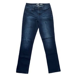Calvin Klein High Rise Straight Dark Denim Jeans-8
